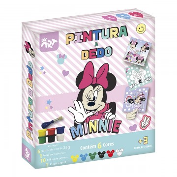 Pintura a Dedo Minnie Mouse Infantil Com 18 Peças ...