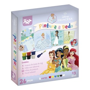 Pintura a Dedo Princesas Disney Infantil Com 18 Peças Dac