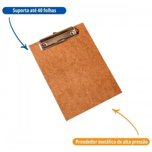 Prancheta A4 Office Com Prendedor Metal Cru 33x23 cm Stalo