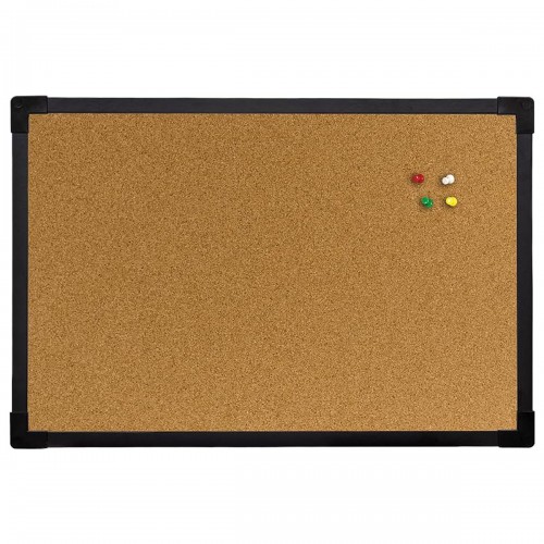 Quadro de Aviso Cortiça MDF 40X30 cm Lembretes Stalo Preto