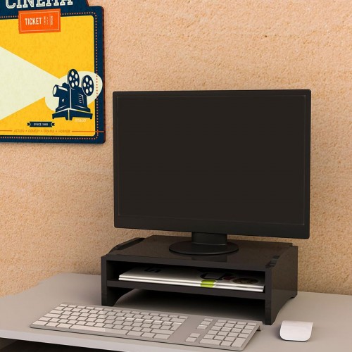 Suporte Mesa Duplo Monitor Notebook Computador Stalo Preto