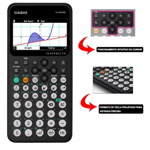 Calculadora Gráfica Casio Cientifica 3D Color +2900 Funções-FX-CG100