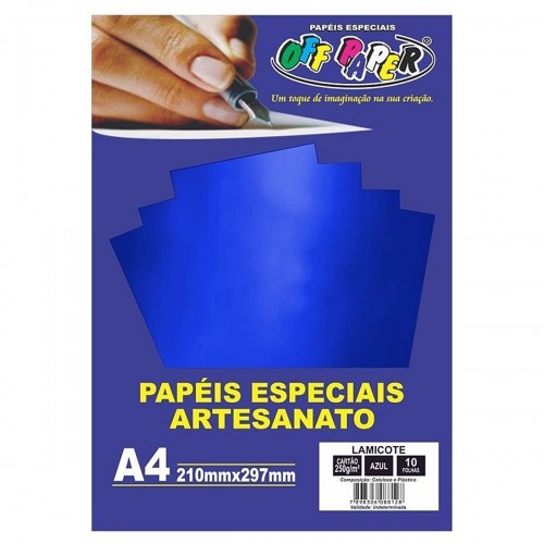 Papel Lamicote A4 Especial Corte 10 Folhas 250g Off Paper