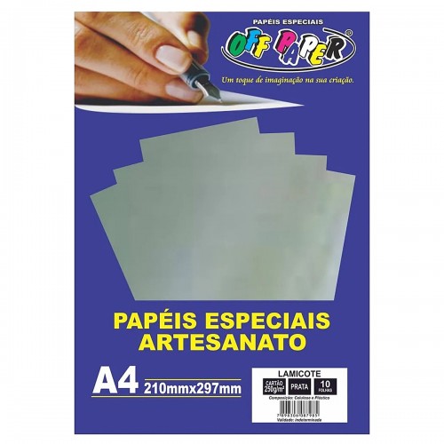 Papel Lamicote A4 Especial Corte 10 Folhas 250g Off Paper