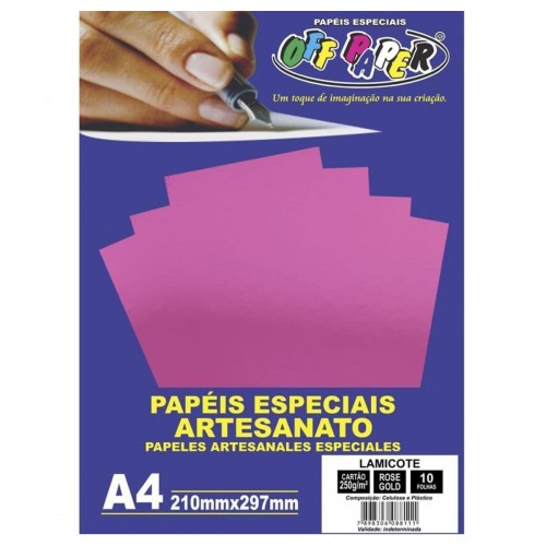 Papel Lamicote A4 Especial Corte 10 Folhas 250g Off Paper