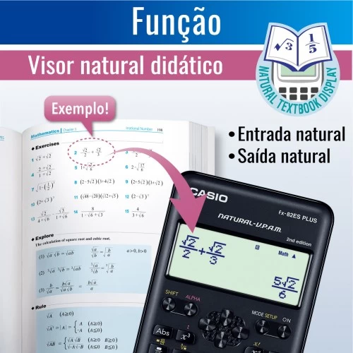 Calculadora Científica FX-82ES Plus 252 Funçoes Casio - Casio - FX-82ES Plus BK