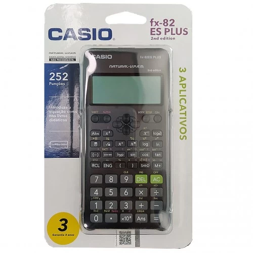 Calculadora Científica FX-82ES Plus 252 Funçoes Casio - Casio - FX-82ES Plus BK