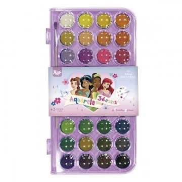 Aquarela Tinta Conjunto Com Pincel 36 Cores Prince...