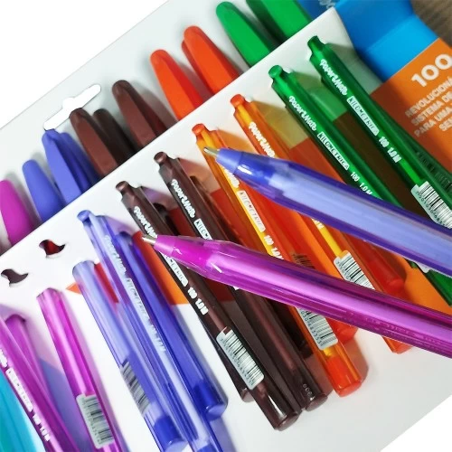 Caneta Kilometrica Paper Mate 1.0 Coloridas 24 Unidades
