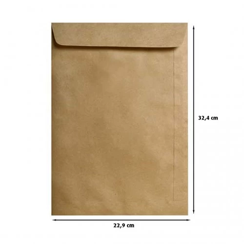 Envelope A4 Pardo 229 x 324 mm 22x32 250 Unidades Volunder