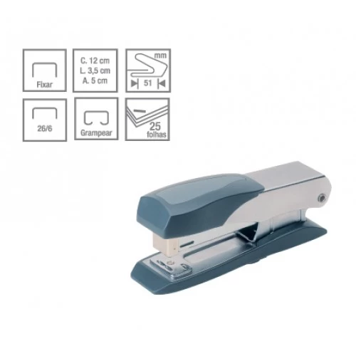 Grampeador C-10 Metallic Compact 25 Folhas Cis