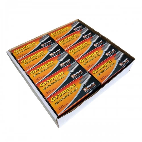 Grampos Grampeador 26/6 com 5000 Grampos 20 Caixas
