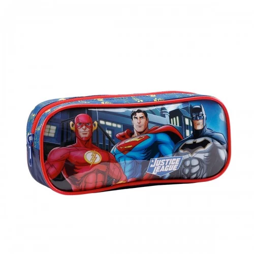 Kit Mochila Infantil Liga da Justiça Lancheira Estojo Xeryus