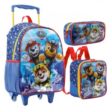 Kit Mochila Infantil Paw Patrol Patrulha Canina La...