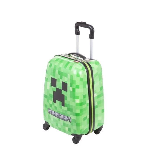 Malinha Escolar Minecraft Sestini Mochila Carrinho Roda 360