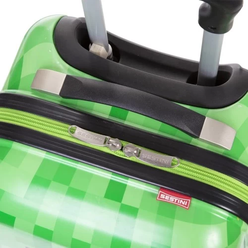 Malinha Escolar Minecraft Sestini Mochila Carrinho Roda 360