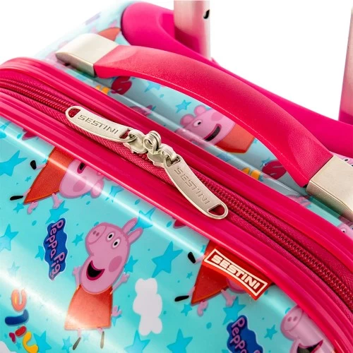 Malinha Escolar Peppa Sestini 360 Mochila Rodinha Carrinho