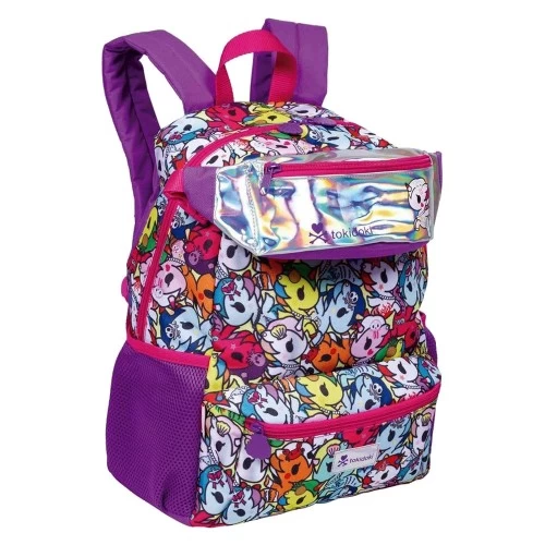 Mochila Escolar Colorida Pochete Sestini TokiDoki Unicórnios