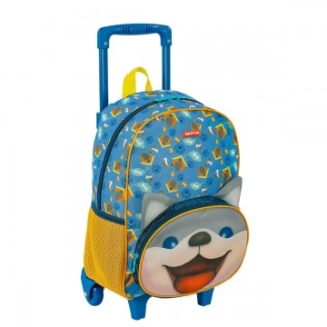 Mochila Infantil Kids Dog 3 Menino Rodinha Carrinh...