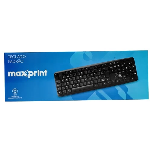 Teclado Padrão Com Fio USB 2.0 Maxprint