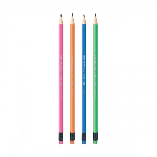 Lápis Decorado Neon Com Borracha 72 Unidades Cis - CIS - Neon