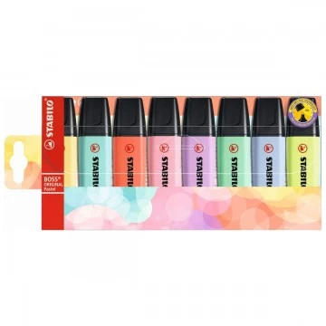 Marca Texto Stabilo Boss 70/8-3 Pastel 8 Cores